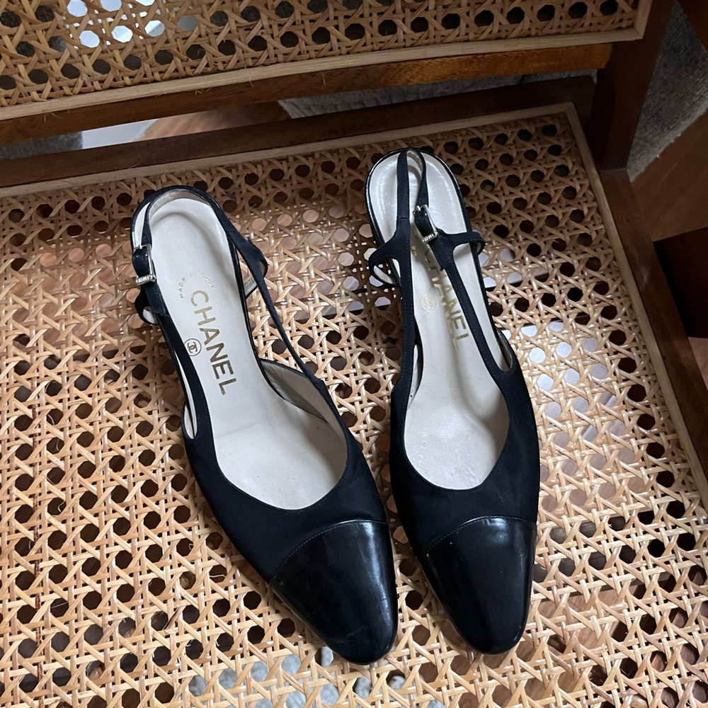 Chanel Kitten Slingback Heels